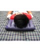 Flocking Inflatable Pillow Cushion Camping Travel Outdoor Office Plane Hotel Portable Folding Dark Blue - Envío Gratuito