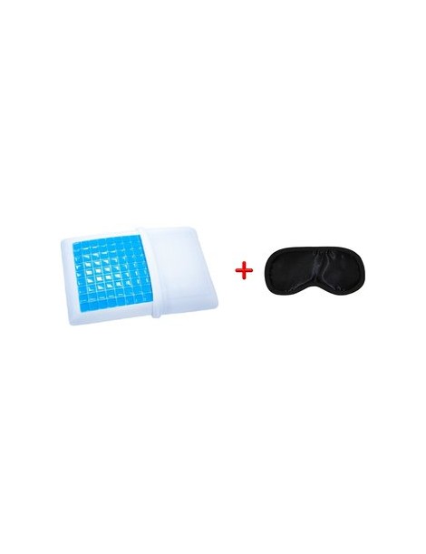 Almohada Ergonómica Memory Termo Antitranspirante Dr Dreams mas Antifaz Contra el Insomnio Gratis - Blanco - Envío Gratuito