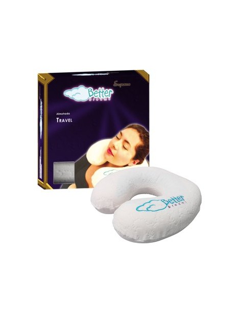 Almohada Memory Foam Better Dreams BDSTPG con Gel Para Vaje Travel-Blanco - Envío Gratuito