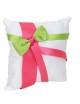 MagiDeal Almohada Anillo De Boda Portador Del Amortiguador Con La Cinta Verde Rosa Blanca 20cmx20cm - Envío Gratuito