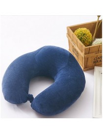 MagiDeal Espuma De La Memoria U Almohada De Viaje En Forma De Cojín De Soporte De Cuello Azul Reposacabezas - Envío Gratuito