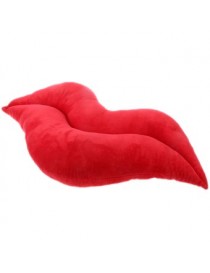 MagiDeal Algodón Labios Rellenos Forma De Almohada Cojín Del Respaldo Juguete De Peluche Decoración Del Hogar Del Coche - Roja -