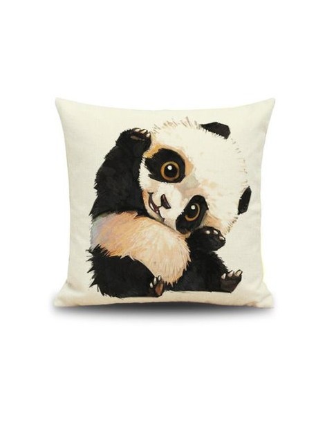 MagiDeal Animal Lindo De La Panda De Lino Impresa Almohada Cuadrada Caso Colchón Cubierta Decoración num 1 - Envío Gratuito