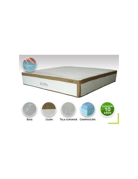 Colchon Queen Size de Memory Foam BIO-GEL (Suave) mas Juego de Sabanas mas 2 Almohadas de Gragea de Memory Foam - Envío Gratuito