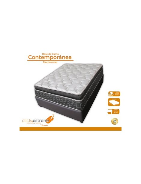 Base De Cama Contemporánea Matrimonial Chocolate - Envío Gratuito