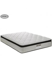 Colchón King Size América Elite Confort Medio-Gris con Blanco