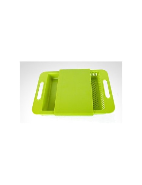 Tabla de Cocina para Cortar y Rebanar Contenedor Integrado - Verde - Envío Gratuito