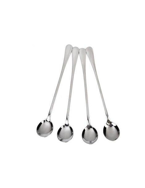 MagiDeal 4 X Súper Largas Cucharas De Acero Inoxidable Para Los Refrescos De Café Miel Cuchara Vajilla - Envío Gratuito