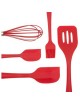 Uperior Utensilios De Cocina De Silicona Set 5pcs Rojo - Envío Gratuito