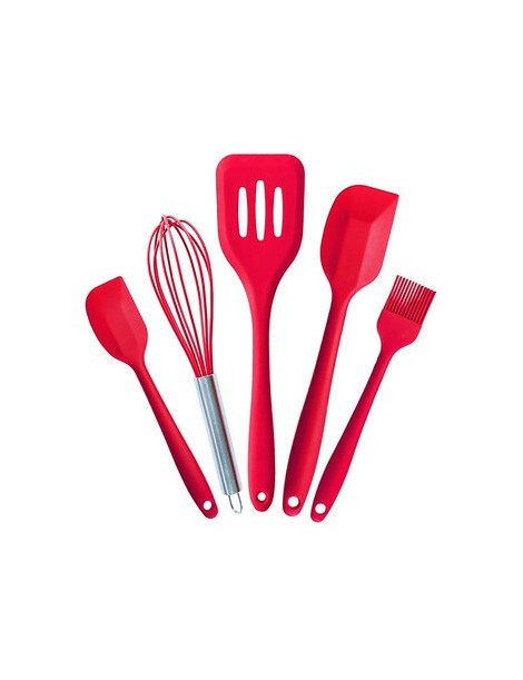 Uperior Utensilios De Cocina De Silicona Set 5pcs Rojo - Envío Gratuito