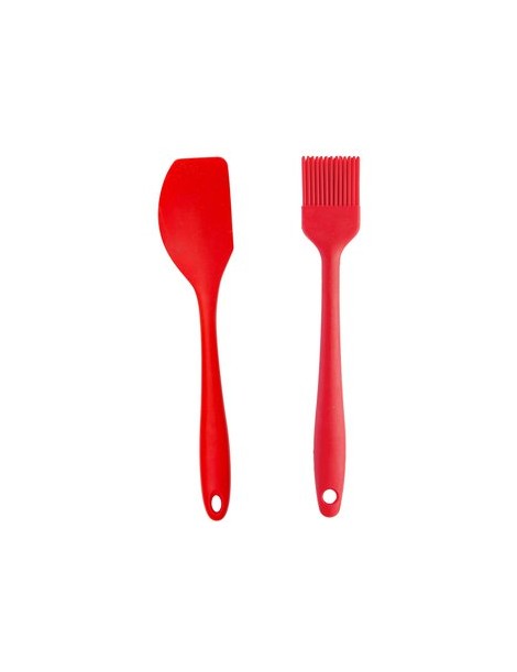 Set Espátula más Brocha Tesso Rojo-Rojo - Envío Gratuito