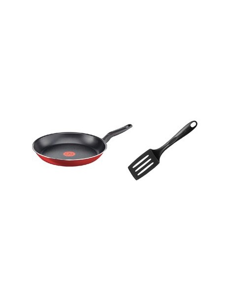 Kit T-Fal B3030482M Sartén PowerGlide 24cmmasEspátula De Nylon-Rojo - Envío Gratuito