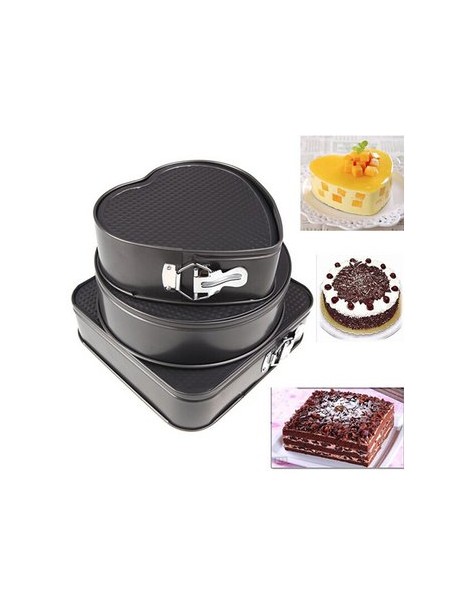 Molde 3 Set Springform Pans Cake Bakeware Mould Kitchen Accessories - Envío Gratuito