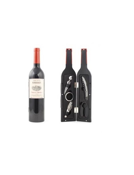 Set de 5 accesorios de descorche Kikkerland Wine Bottle Kit Negro BA53-L - Envío Gratuito