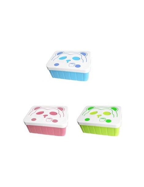 Children's Caja de almuerzo Cartoon Student Square Cat Face Portable Plastic Food Box - Envío Gratuito