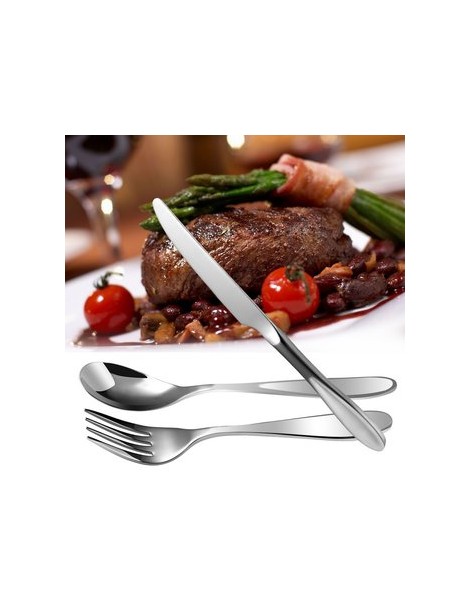 4 PC Pesado Deber Tenedor Cuchara Cuchillo Set Cubiertos Vajilla Del Acero Inoxidable - Envío Gratuito