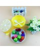 Korean Circular Portable Plastic Caja de almuerzo Kids Cute Lemon Shape Bento Contenedor de comida - Envío Gratuito