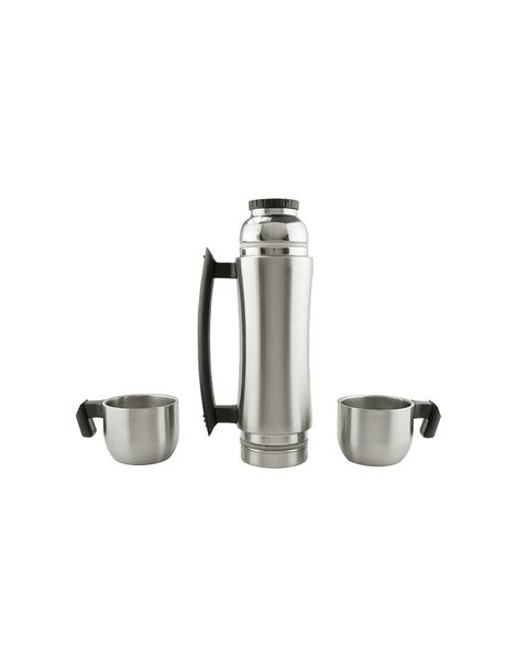 Termo Acero Inox con 2 Tazas. Doble Pared - Envío Gratuito