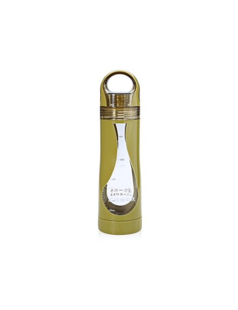 Cargen TB002 500ML PC portátil de doble capa de viajes a Tea botella de agua de la caldera Yellow - Envío Gratuito