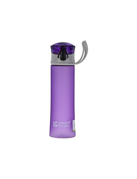 Cargen MC013 450ml portátil del color del caramelo de plástico deporte al aire libre la botella de agua potable Purple - Envío G