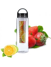 700ML colorido de jugo de frutas infusión de botella Infusor Deporte Salud Limón Deporte Caldera Black - Envío Gratuito