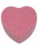 Heart-shaped Multi-compartment Jewelry Box Alligator Textured Dressing Case Rose Red - Envío Gratuito