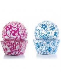 Paquete de 100 Capacillos para Repostería IBILI 50 Rosas y 50 Azules Modelo 735906-Multicolor - Envío Gratuito