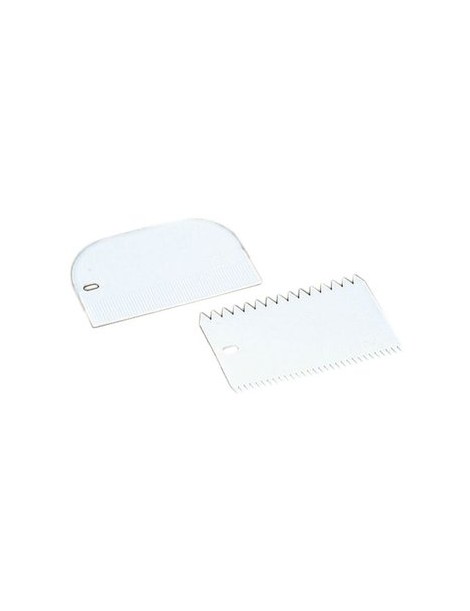 Set de 2 Espátulas de Plástico Decoradoras IBILI Modelo 761100-Blanco - Envío Gratuito