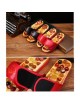 Saludable Antiskid Masaje Ágata Decoración Zapatillas de madera Zapatos Tacones planos -Red - Envío Gratuito