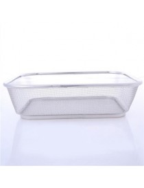 rectangular vegetal fruta Lavado colador 29 * 21 cm - plata