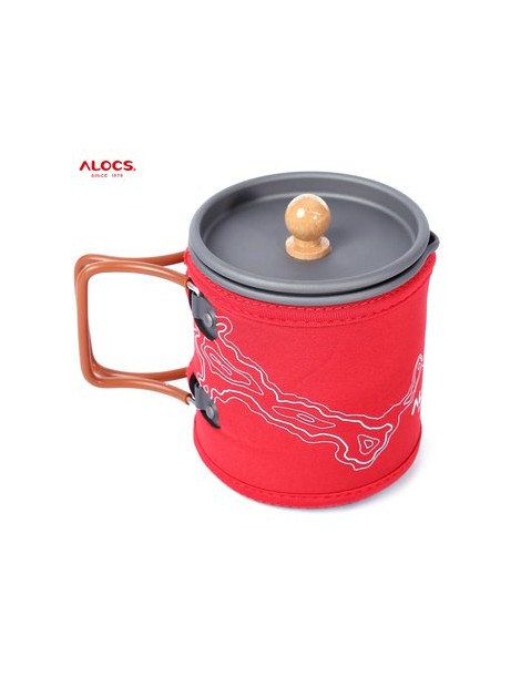 ALOCS Tetera Cafetera 600ML Outdoor Coffee Pot Kettle Cup Set For Car Travel Camping - Envío Gratuito