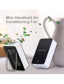 Recargable Ventilador De Refrigeración 1400mAh 5V Mini Portátil Sin Cuchilla De Aire Acondicionado - Negro - Envío Gratuito