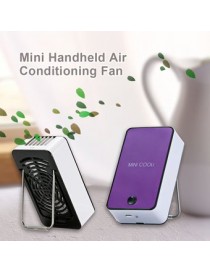 Recargable Ventilador De Refrigeración 1400mAh 5V Mini Portátil Sin Cuchilla De Aire Acondicionado - Púrpura