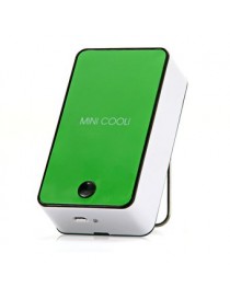 Recargable Ventilador De Refrigeración 1400mAh 5V Mini Portátil Sin Cuchilla De Aire Acondicionado - Verde
