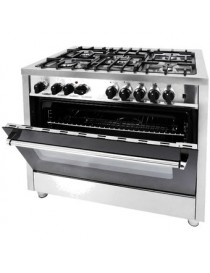 Estufa Parrilla Tekhno-home 90 Cm Horno 5 Quemadores Isla-Plata - Envío Gratuito