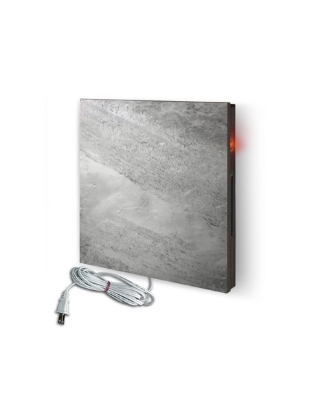 Calefactor de Pared Ultradelgado de Porcelanato Amatista 55x55cm 330w CalorSolar CERATI 306CaSol -Gris con tonos blancos - Envío