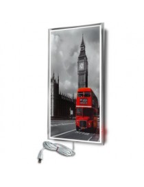 Calefactor Ultradelgado en Vidrio Litografiado London Red Bus 60x90cm 330w CalorSolar CERATI 045CaSol -Temático - Envío Gratuito