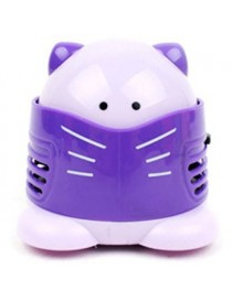 Historieta del gato gatito mini aspirador de polvo escritorio - púrpura