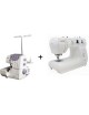 Maquina Overlock Janome 9102D + Maquina de Coser Mecanica 2222 - Blanco - Envío Gratuito