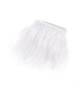 Generic Plumas De Avestruz Teñidas Franja 1 Yard Recorte Blanco Ostrich feather fringe - Envío Gratuito