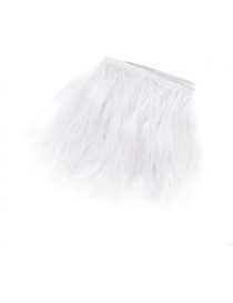 Generic Plumas De Avestruz Teñidas Franja 1 Yard Recorte Blanco Ostrich feather fringe