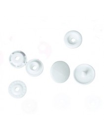 Generic 12mm 50 Sets Plástico Resina Botones Cierres Rápidos DIY - Blanco Snap Buttons