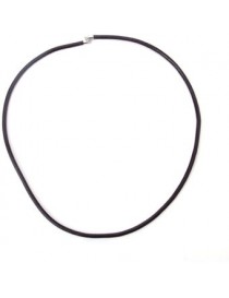 Generic Cordón De Cuero Marrón De 3 Mm / Collar De Plata De 20 Pulgadas