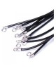 Generic 10 Piezas De 2 Mm De Cordón De Cuero Negro / Collar De Plata De Ley 18 Pulgadas - Envío Gratuito