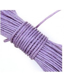 Generic 45 Metros De Cordón De Algodón Encerado Cadena De 1 Mm - Lavender