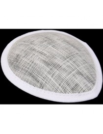 MagiDeal Base De La Sombrerería De Lágrima Sombrero Del Fascinator Blanco