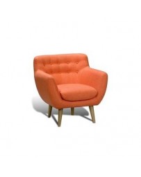 Sillón Individual, Vintage Home Designe, Orange Seat, Tapizado tipo Gamuza- Naranja