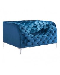 Sillon Individual marca Zuo modelo Providence con brazos - terciopelo azul 900279