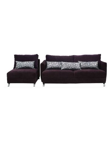 Sala Fashion 3-1 Fabou Muebles - Purpura - Envío Gratuito