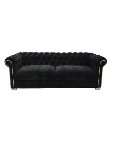 Sofa Capitonado Olimpo Fabou Muebles - Negro - Envío Gratuito